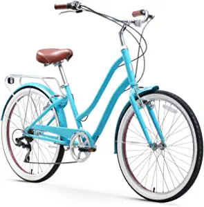 sixthreezero EVRYjourney Steel Women's Seven Speed Step-Through Touring Hybrid Bike, Multiple Colors
