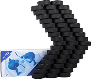 Golden Sport Ice Hockey Pucks, 50pcs, Official Regulation, for Practicing and Classic Training, Diameter 3", Thickness 1", 6oz, Black