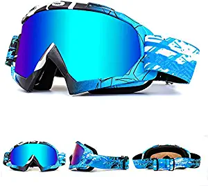 Zsling OTG Ski Snow Goggles, UV Protection Anti Fog Snowboard Goggles for Men Women Youth