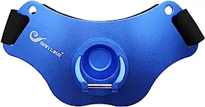 SAN LIKE Fishing Belt Aluminum Fight Belt - Adjustable Aluminum/Carbon Fiber Waist Fighting Belt Rod Holder Stand-up Offshore Gimbal Padded Fishing Pole Belt(Blue)