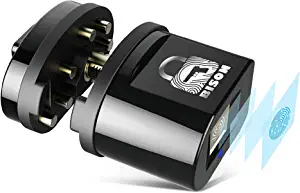 BISONLOCK Bison Fingerprint Trigger Lock, Gun Locks Fit Most Handguns and Rifles 360 Touch 1 Second Unlock - Easy to Use - Including USB Charge Cable, Keys, and Product Instructions CA DOJ Approved