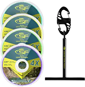 SF Clear Nylon Tippet Line with Holder Fly Fishing Tippets Leaders Trout 0X 1X 2X 3X 4X 5X 6X 7X