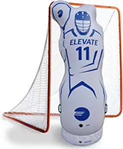 Elevate Inflatable Lacrosse Goalie Shot Blocker and Dodging Dummy - Dodge and Shoot with This New Lacrosse Goal Target Training Aid w/Pump for Boys and Girls Lax Training Equipment