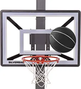 Silverback Junior Youth 33" Basketball Hoop with Lock n Rock Mounting Technology Mounts to Round and Vertical Poles, Black (B8410W)