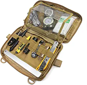 WYNEX Tactical Admin Molle Pouch, Medical EDC EMT Utility Bag Shell Design Attachment Pouches 1000D Nylon Hiking Belt Bags Waterproof