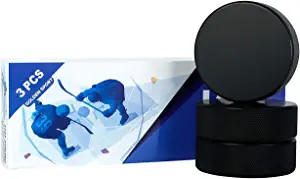 Golden Sport Ice Hockey Pucks, Official Regulation, for Practicing and Classic Training, Diameter 3", Thickness 1", 6oz, Black