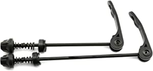 RuiLing 1 Pair Bike Wheel Hub Front and Rear Skewers Clip MTB Mountain Bicycle Accessories Cycling Tools Quick Release Bolt Lever Axle Set Black