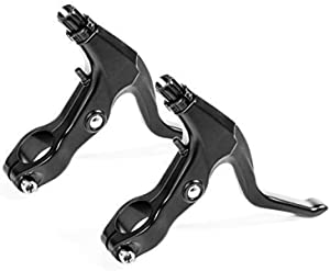 Timoo Bike Brake Levers Aluminum Alloy Bicycle Brake Handle for Mountain Bike, Road Bike, Folding Bike, MTB, 2.2cm Diameter, Black