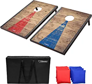 GoSports Classic Cornhole Set  Includes 8 Bean Bags, Travel Case and Game Rules (Choice of style)