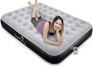 EnerPlex Never-Leak Camping Series Twin/Queen Camping Airbed with High Speed Pump Air Mattress Single High Inflatable Blow Up Bed for Home Camping Travel