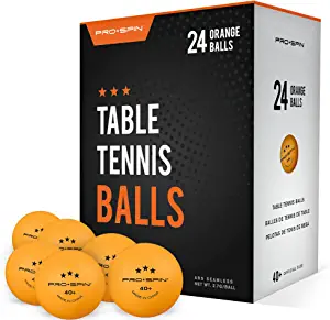 PRO-SPIN Ping Pong Balls - 3-Star Table Tennis Balls | High-Performance 40+ ABS Training Balls | Orange or White | Ultimate Durability for Indoor / Outdoor Ping Pong Tables, Competitions, Games