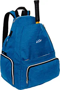 LISH Game Point Tennis Backpack w/Shoe Compartment - Racket Holder Equipment Bag for Tennis, Racquetball, Squash