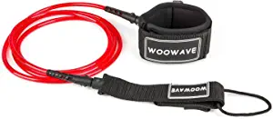 WOOWAVE Surfboard Leash Premium Surf Leash SUP Leg Rope Straight 6/7/8/9 feet for All Types of Surfboards