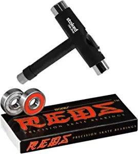 Bones Reds Skateboard Bearings 8-Pack - for Skateboards, Longboards, Scooters, Spinners