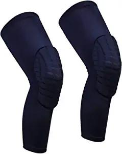 Reachtop Knee Pads EVA Padded Crashproof Long Leg Sleeve Compression Knee Braces Youth & Adult - Basketball Football Volleyball