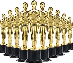 36 Pack Gold Award Trophies Party Favors,Gold Oscar Trophy for Award Ceremony,Theme Party,Birthday Party,Movie Night,Classroom Prize,Office Competition,for Boys Girls Teens and Adults