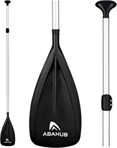 Abahub SUP Paddle - 3 Piece Adjustable Paddles - Lightweight Stand-up Paddle Oars for Paddleboard, Adjustable Aluminum Alloy Shaft 68" - 84", Black/Blue/Green/Orange/Red/Yellow Plastic Nylon Blade