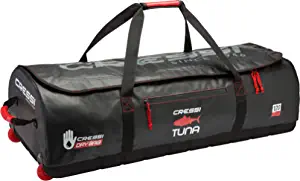 Cressi High-Capacity Wheeled Bag - Water Resistant - 120 Liters Capacity - Ideal for Scuba Diving and Water Sports Equipment - Tuna: Designed in Italy