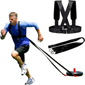 XccMe Sled Harness Tire Pulling Harness Fitness Resistance Training Workout -Adjustable Padded Shoulder Strap