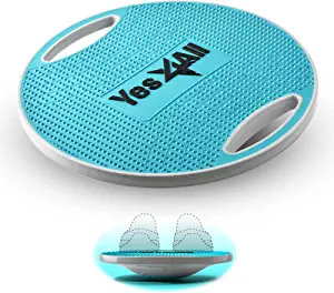 Yes4All Plastic Wobble Balance Board - Round Balance Trainer Board, Wobble Board for Physical Therapy/Balance Board for Standing Desk, Core Training, Home Gym Workout