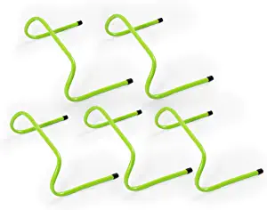 Sport Squad Speed Hurdles - 7" PVC Agility Training Hurdles - Pack of 5 Hurdles - Perfect for Soccer, Football, or Plyometric Training - Lightweight and Compact Storage