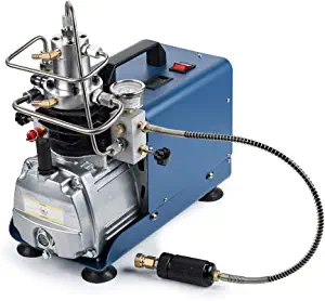 CREWORKS High-Pressure Electric Air Compressor Pump, 4500 PSI/30 MPa /300 BAR Air Pump Air Rifle PCP Airgun Paintball Fill Station for Fire Fighting