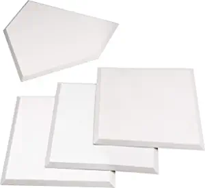 GoSports Baseball & Softball 4 Piece Premium Base Set - Heavy Duty for Athletes, White
