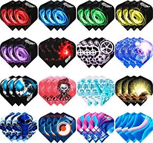 CyeeLife-PET Dart Flights 48pcs(16Designs) Standard,Accessories kit Wings