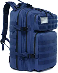 LHI Military Tactical Backpack for Men and Women 45L Army 3 Days Assault Pack Bag Large Rucksack with Molle System