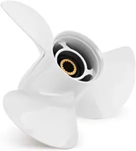 Qiclear Marine 13 1/4 x 17-K | 6E5-45945-01-EL Upgrade Aluminum Outboard Propeller fit Yamaha Engines 60-130HP, 15 Spline Tooth