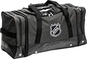 Franklin Sports NHL Ice Hockey Carry Bag - Premium Equipment Bag for Hockey Gear - Large Expandable Duffle Bag - Heavy Duty - NHL Licensed