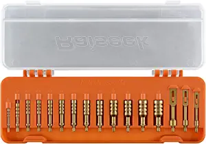 Raiseek Gun Cleaning Jags Slotted Tip Patch Holder Kit for Handgun Rifle .17 .22/.223 .30 .357 .40 .45 Cal 5.56MM 7.62MM 9MM