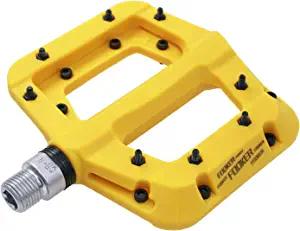 FOOKER MTB Pedals Mountain Bike Pedals 3 Bearing Non-Slip Lightweight Nylon Fiber Bicycle Platform Pedals for BMX MTB 9/16"