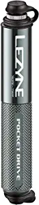 LEZYNE Pocket Drive HP Bicycle Hand Pump, High Pressure 160 PSI, Presta & Schrader Compatible, Durable CNC Aluminum, Compact, ABS Flex Hose, Bike Tire Pump