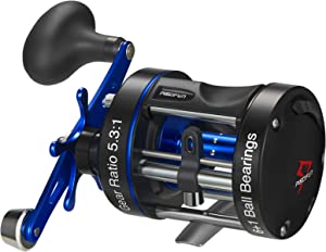 Piscifun Chaos XS Round Baitcaster Reel, Reinforced Metal Body Baitcasting Fishing Reel, Smooth Powerful Saltwater Inshore Surf Trolling Reel, Conventional Reel for Catfish, Musky, Bass, Pike