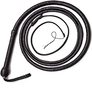 Bull Whip 06 to 16 Feet 12 Strands Real Cowhide Leather Equestrian Bullwhip Leather Belly & Leather Bolster Inside