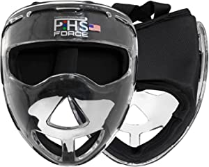 Field Hockey Face Mask Clear Force Transparent Penalty Corner Protection, Available Colors Black, White, Blue in Senior & Junior Size's