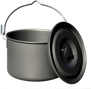 Camping Pot - Portable Camping Hanging Pot Outdoor Cooking Kettle with Lid Pan Cookware for Camping Hiking Fishing Picnic Backpacking