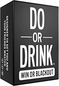 Do or Drink Party Card Game, Dare for Adults, Strangers or Girls Night, 350 Cards with 175 Adult Challenges & Funny Questions, Entertaining Fun Adult Games for Game Night