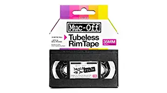 Muc-Off Tubeless Rim Tape, 35mm - Adhesive Bike Tire Liner, Tubeless Tape for MTB/Road/Gravel Bikes - Tubeless Kit including 10m Roll of Bike Tape