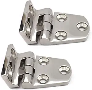 NRC&XRC Heavy Duty Marine Grade 316 Stainless Steel Offset Short Side 2-1/5" x 1-1/2" OR 2-3/4"x1-1/2 Casting Hinges (Pair) 3/16" Thinckness for Door, Cabinet of Boat, RVs (Pair)