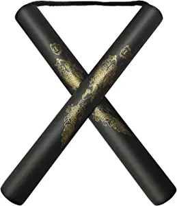 zalani Nunchucks Nunchakus-Foam Safe Rubber Martial Arts Nunchakus for Kids/Beginner Practice(Black-Single)