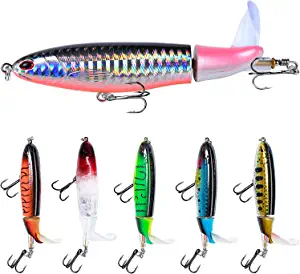 Fishing Gifts for Anglers Fishing Lure Set Bass with Topwater Floating Rotating Tail Artificial Hard Bait Fishing Lures with Box / Swimbaits Slow Sinking Hard Lure Fishing Tackle Kits Lifelike