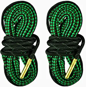 EZshoot 2 PCS Gun Clean Snake, Bore Rope for Rifle Pistol, Reusable Gun Cleaning Snakes, Barrel Snake for 5.56mm/.223/.22/9mm/Cal .380/12 GA/. 30 Cal/.308/.44 Cal. (Choose Suitable Calibers)