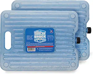 Cooler Shock Ice Packs for Cooler - Reusable, Premium, Large Ice Pack and Lunch Cooler Set for Long Term Use - Cools Faster Than Ice - Cooler Accessories