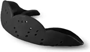Sports Mouth Guard by SISU, Aero 1.6mm Mouthguard for Basketball, Soccer, Hockey, Lacrosse, Custom Fit for Youth and Adults, Charcoal Black, Large