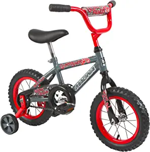 Dynacraft Magna Kids Bike Boys 12 Inch Wheels with Training Wheels in Red, Blue and Green for Ages 2 Years and Up