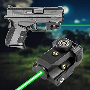 LASERCROSS LS01G Green Laser Sight for Handguns,Ultra Compact Pistol Laser with Magnetic Touch Charging,Shockproof Green Dot gun Lasers used for Pistols and Rifles that built with 20mm Picatinny Rails