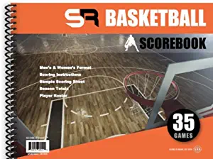 Score It Right Basketball Scorebook 16-Player Mens and Womens Basketball Score Keeping Book Basketball Game Score Book for Individual and Team Stats 9.25 x 12-inch Hardcover Book