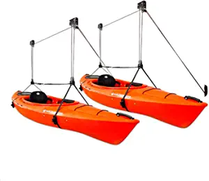 StoreYourBoard Kayak Ceiling Storage Hoist, Garage Pulley Hi-Lift System